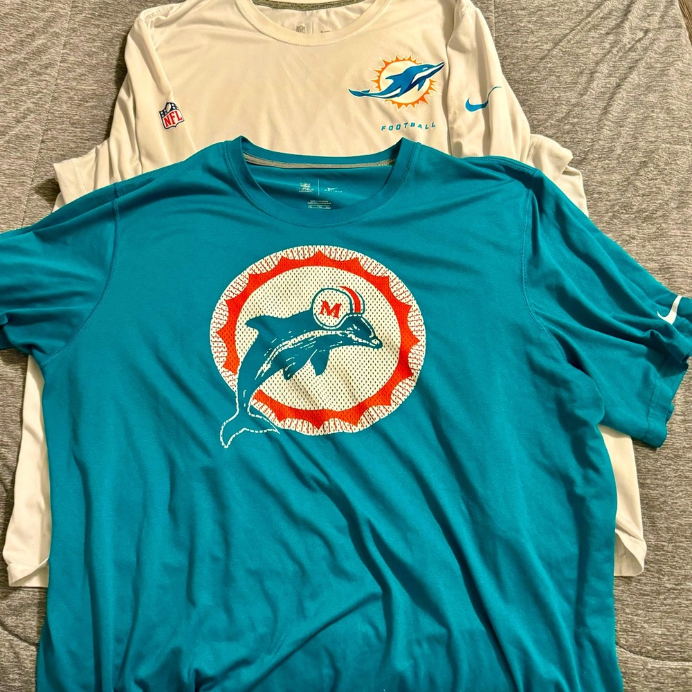 Miami dolphins shirts XXL